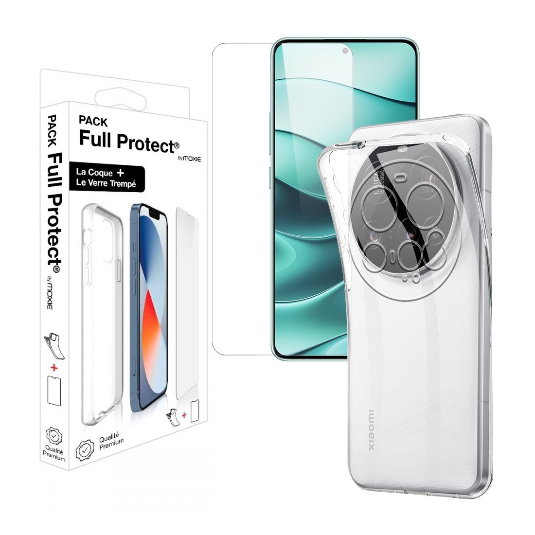 Pack 1 Housse TPU transparente + 1 Glass 2.5D Xiaomi 15 Ultra