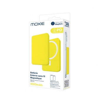 Batterie de secours compatible MagSafe 5000 mah couleur jaune