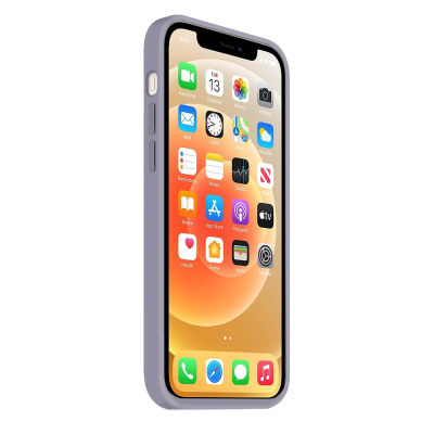 Coque Silicone Moxie BeFluo Fine et Légère pour iPhone 16e, Intérieur Microfibre - gris lavande