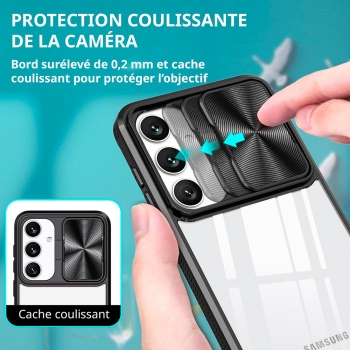 Coque de protection avec protection camera pour galaxy A36/A56 -  turquoise/rose