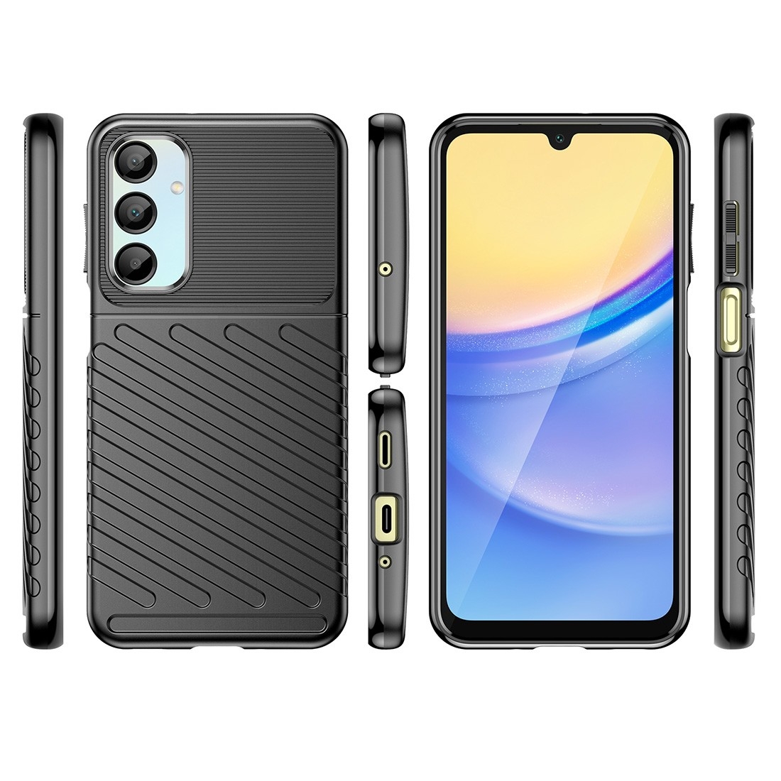 Coque de protection TPU effet texturé Galaxy A36/A56 noir