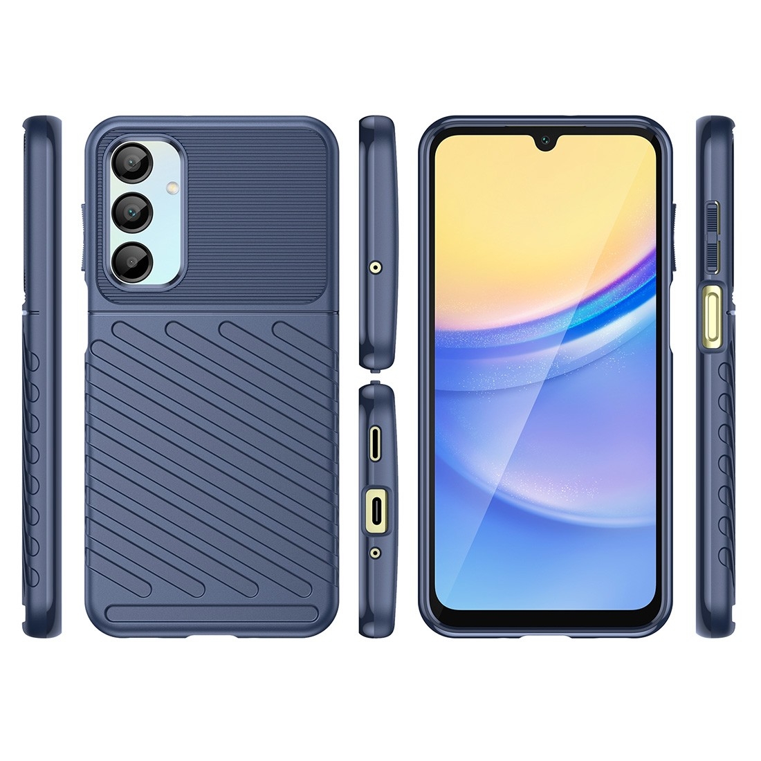 Coque de protection TPU effet texturé Galaxy A17/A26 bleu
