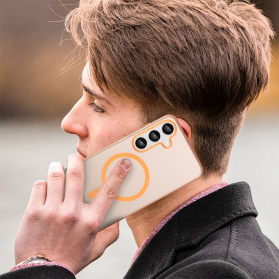 Coque de protection magnetique givré pour Galaxy A36/A56 - Orange