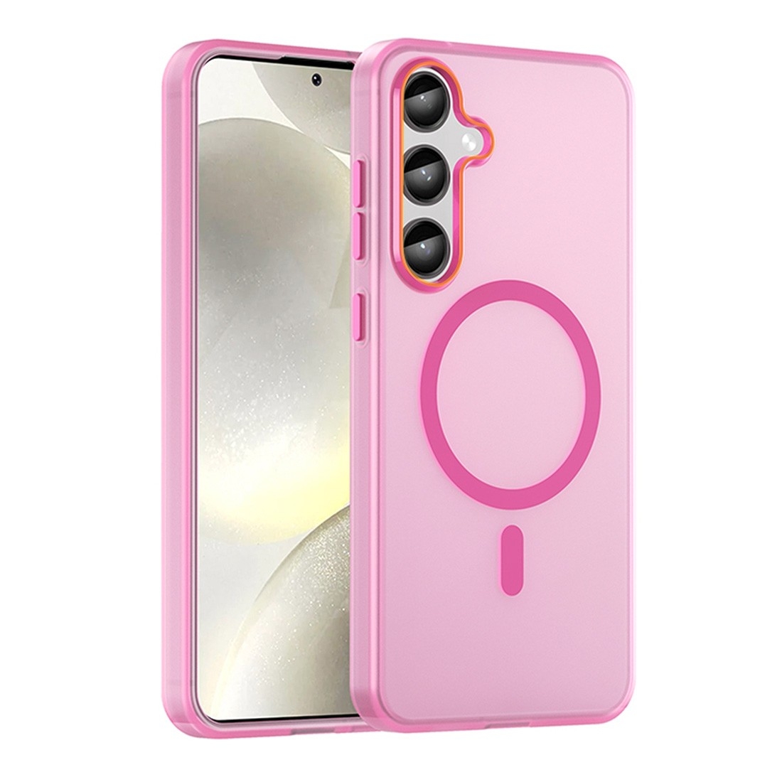 Coque de protection magnetique givré pour Galaxy A36/A56 rose