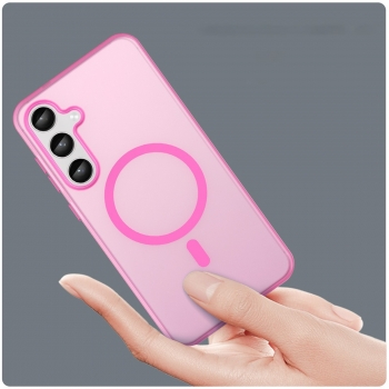 Coque de protection magnetique givré pour Galaxy A36/A56 rose