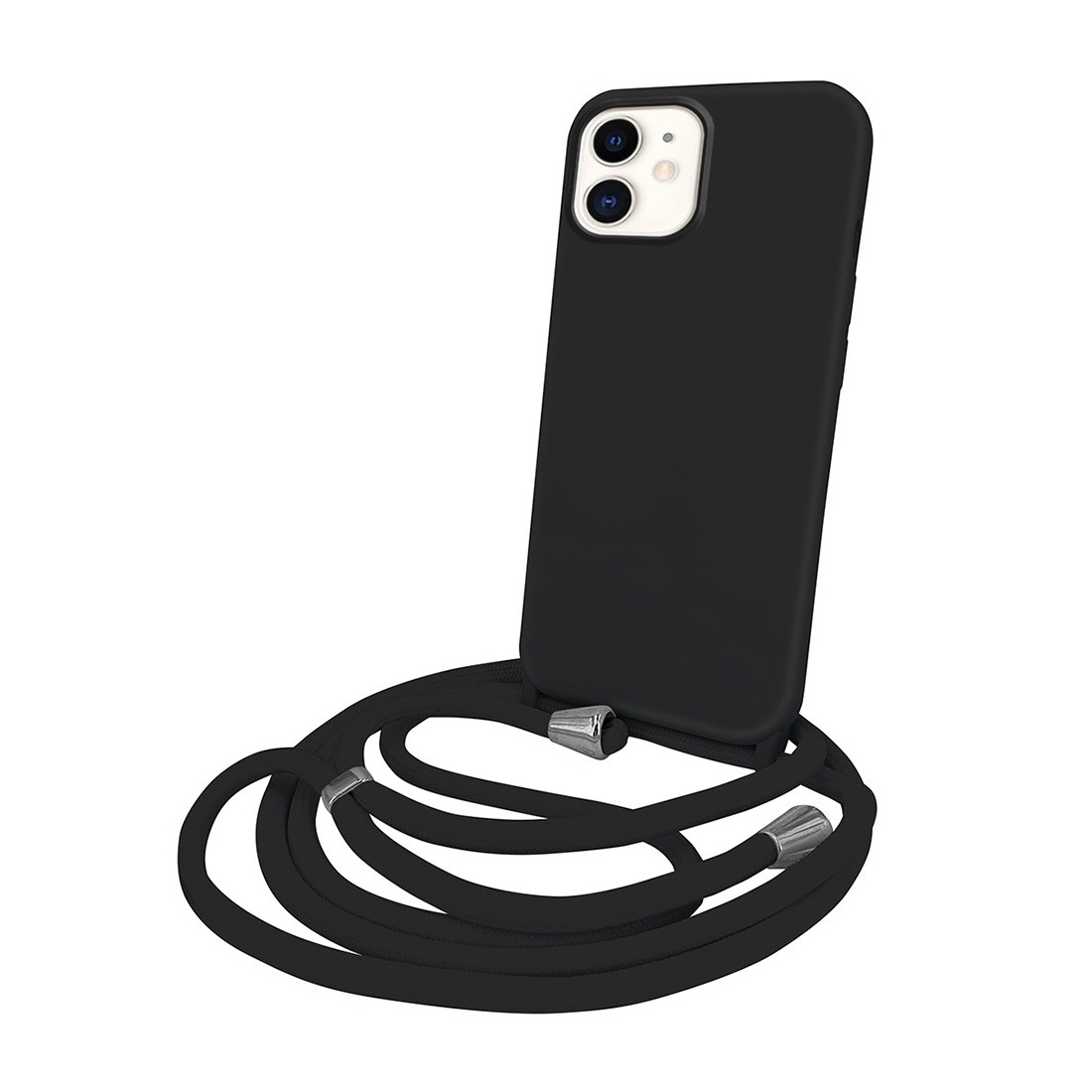 Coque premium + lacet Color lace pour iphone 12 Mini Black