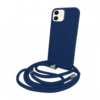 Coque premium + lacet Color lace pour iphone 12 Mini Navy Blue