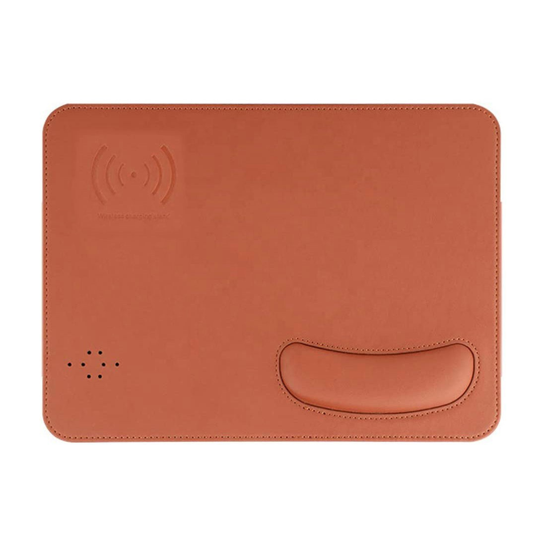 Tapis de souris en Cuir végétal avec chargeur à induction - Marron