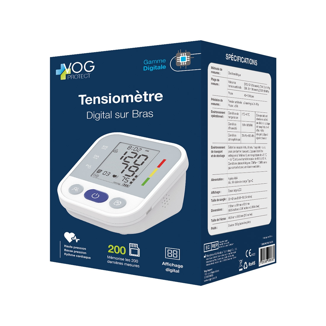 Tensiomètre à Bras Vog Protect V2