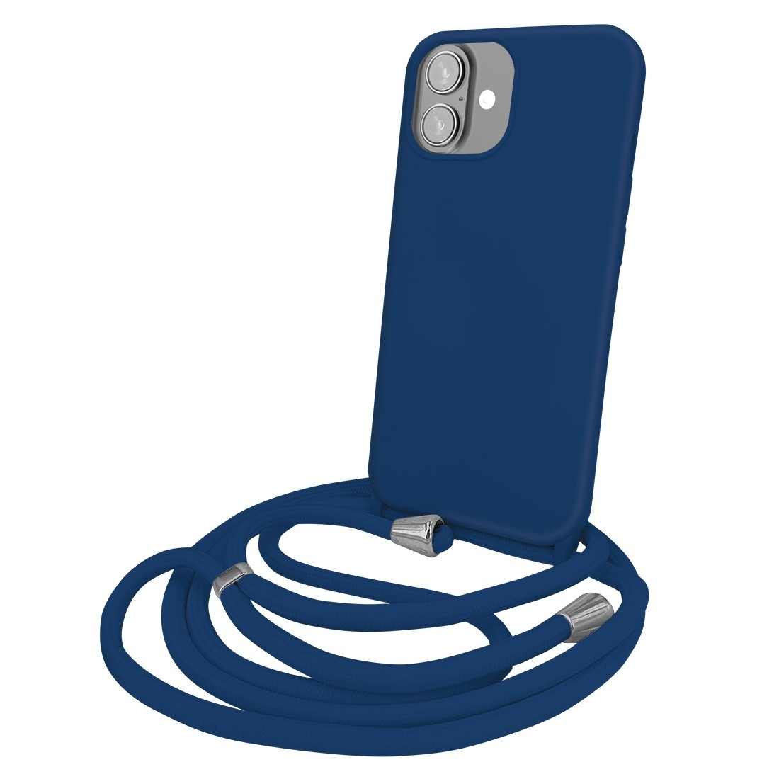 Coque premium + lacet Color lace pour iphone 16 - Bleu fonçé