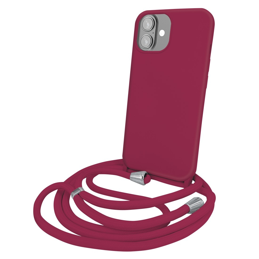 Coque premium + lacet Color lace pour iphone 16 - Lie de vin