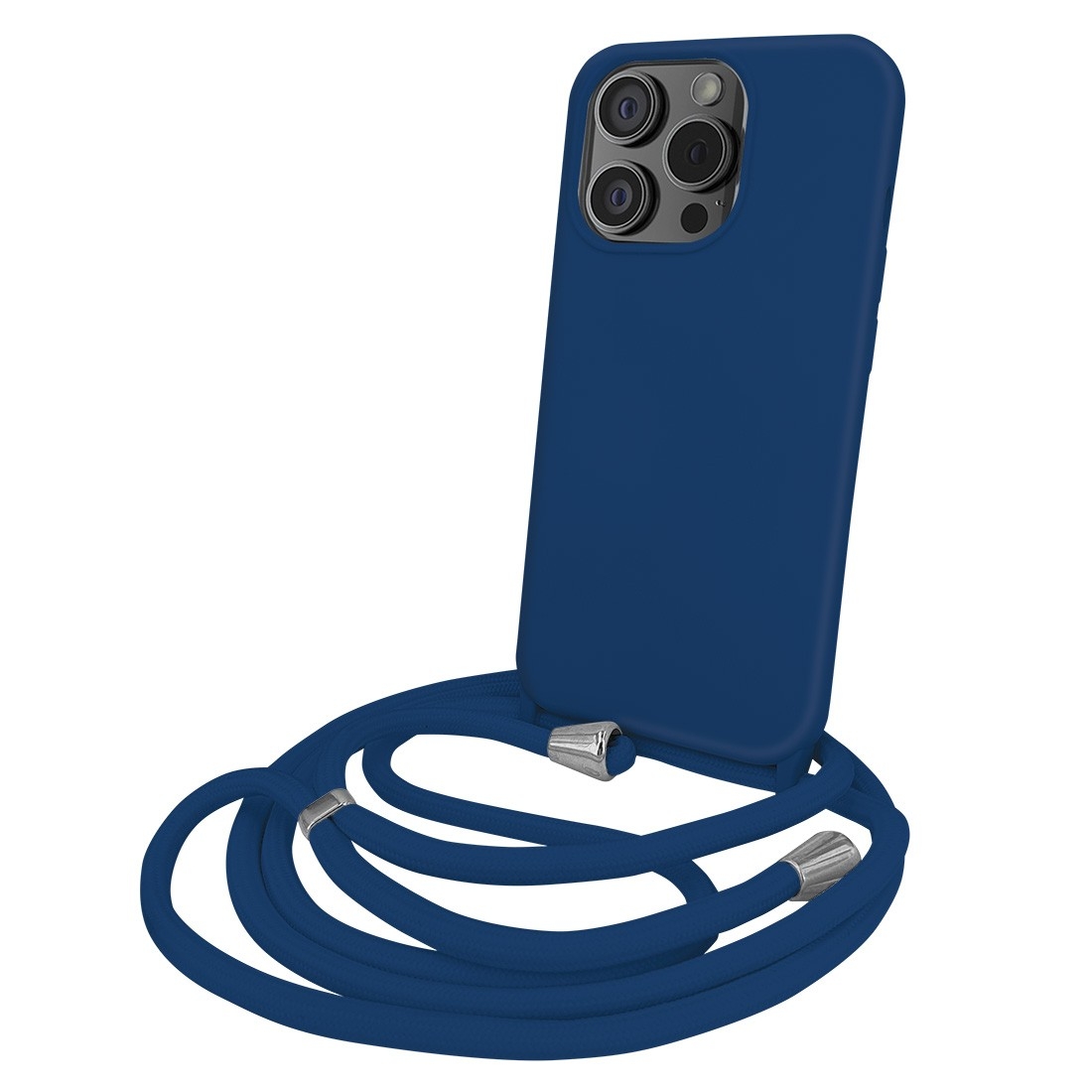 Coque premium + lacet Color lace pour iphone 16 Pro - Bleu fonçé