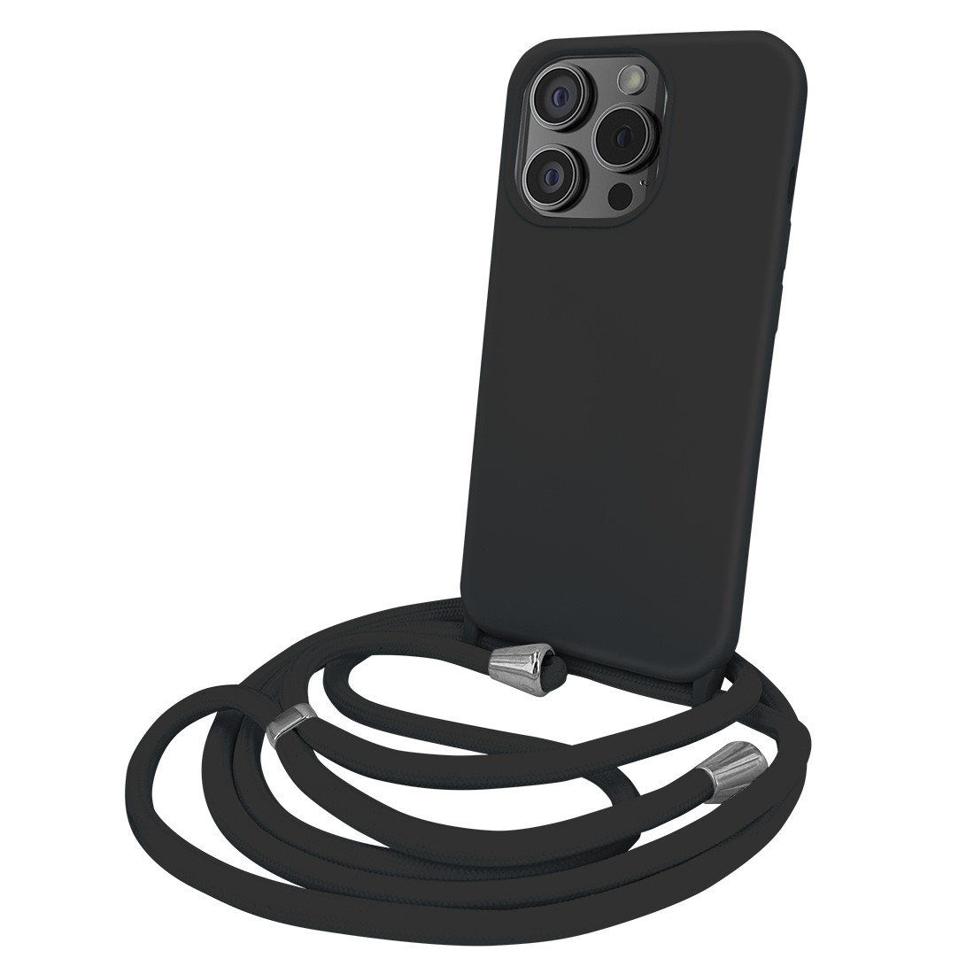 Coque premium + lacet Color lace pour iphone 16 Pro - noir
