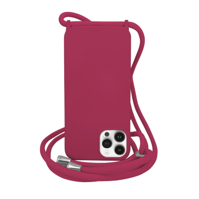 Coque premium + lacet Color lace pour iphone 16 Pro couleur Burgundy