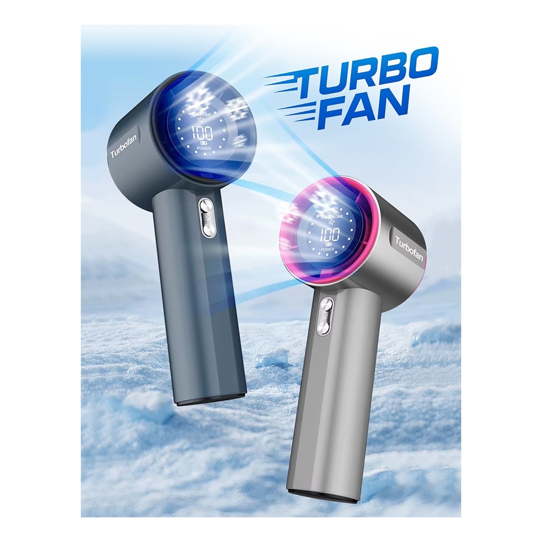 Ventilateur Turbo Fan Batterie 4000 mah couleur Blanc