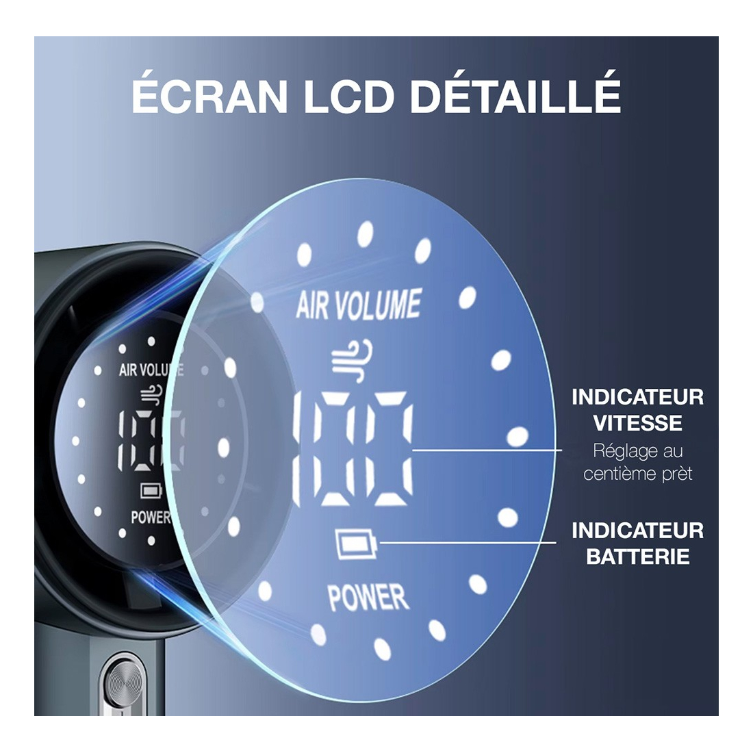 Ventilateur Turbo Fan Batterie 4000 mah couleur Blanc