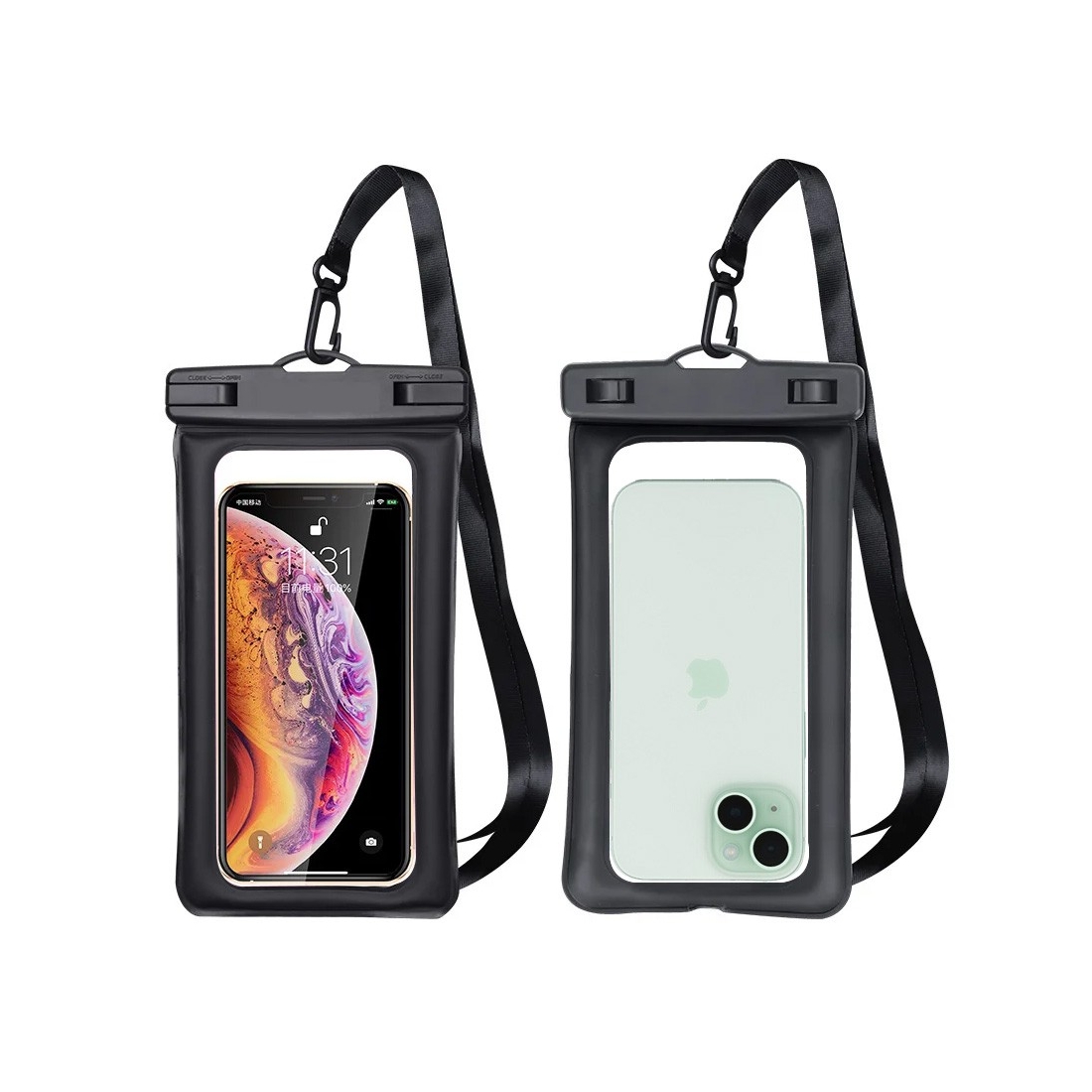 Pochette étanche et flottante pour Smartphone jusqu'à 6.8" - noir