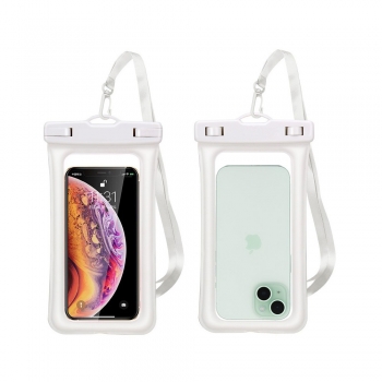Pochette étanche et flottante pour Smartphone jusqu'à 6.9" - blanc