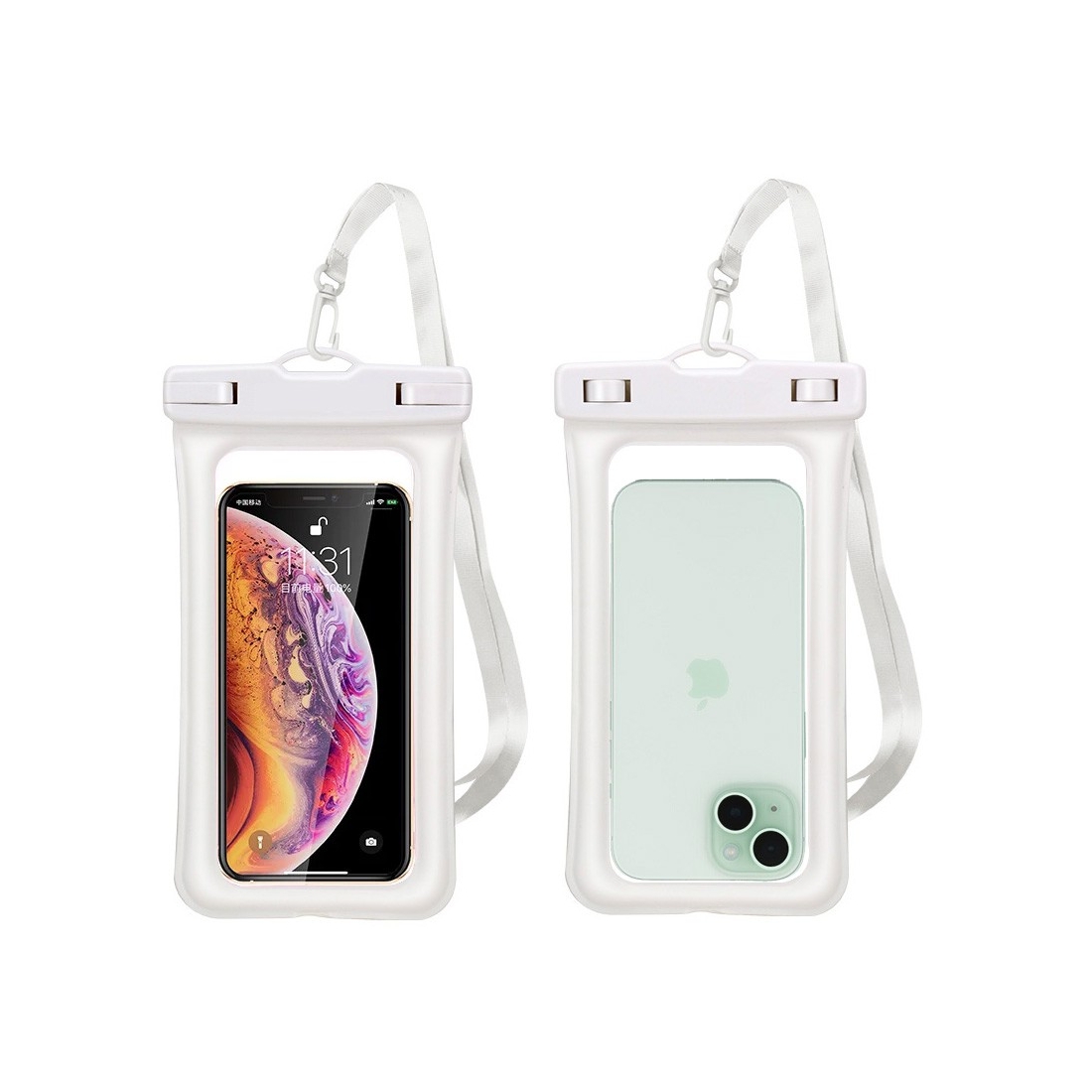 Pochette étanche et flottante pour Smartphone jusqu'à 6.9" - blanc