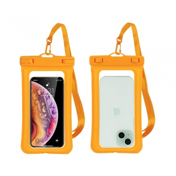 Pochette étanche et flottante pour Smartphone jusqu'à 6.9" - Orange