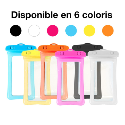 Pochette étanche et flottante pour Smartphone jusqu'à 6.9" - Orange