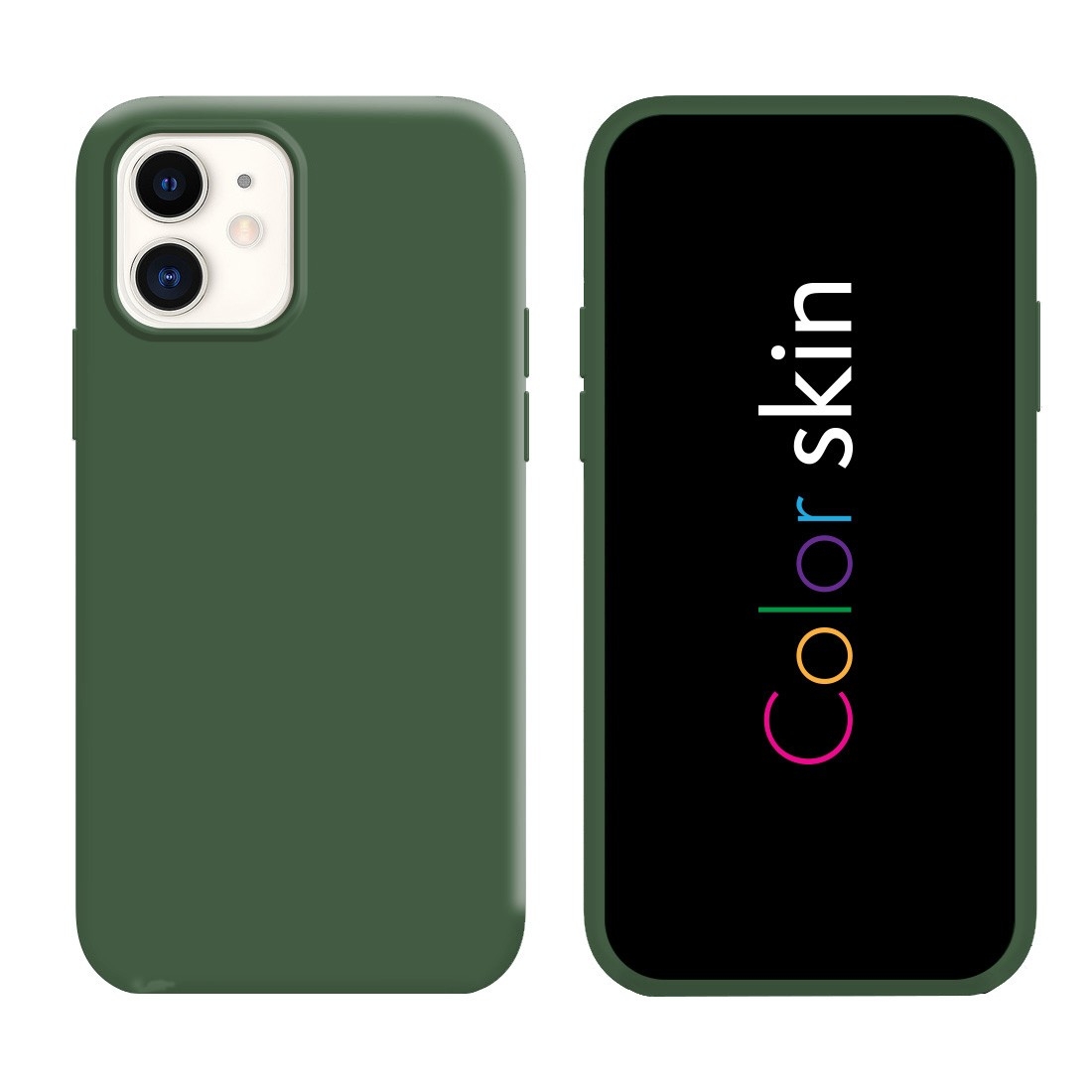 Coque premium Color Skin pour  iphone 12 MINI couleur Kaki