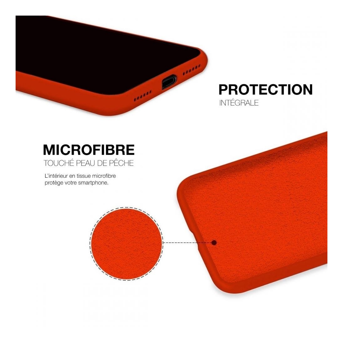 Coque premium Color Skin pour  iphone 13 Pro couleur ROUGE