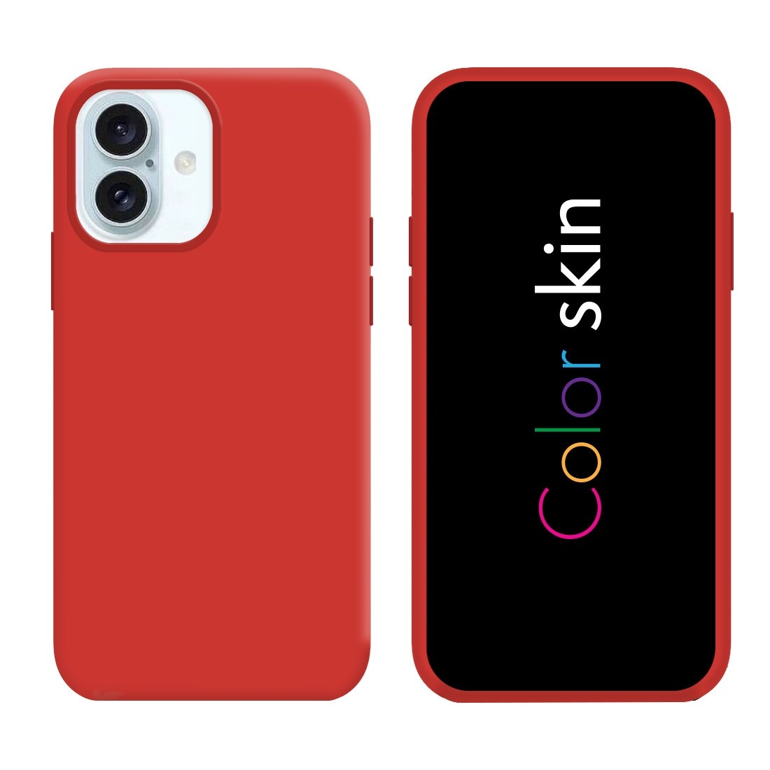 Coque premium Color Skin pour iphone 16 - rouge