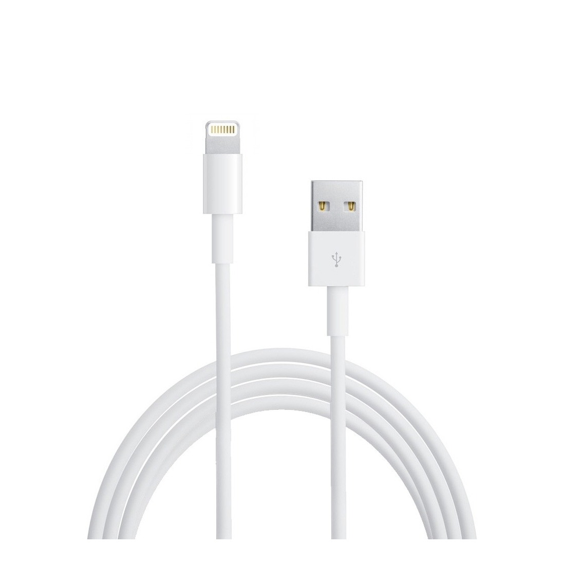 Câble data Blanc compatible 2m pour iPhone 7 à 14 - sans packaging