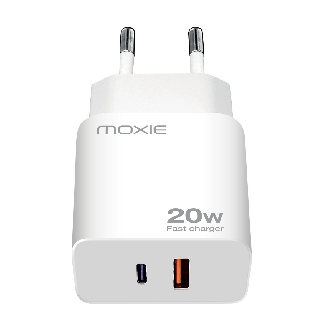 Chargeur Secteur 20W  Fast charge Power Delivery - 1 sortie Type-C / 1 sortie USB-A - Sous packaging