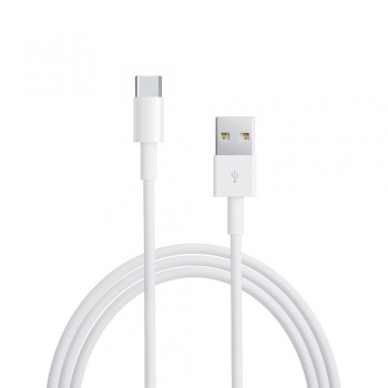 Câble Data USB-A 2.0 Réversible vers USB Type-C - 1 mètre - Blanc Sans Blister