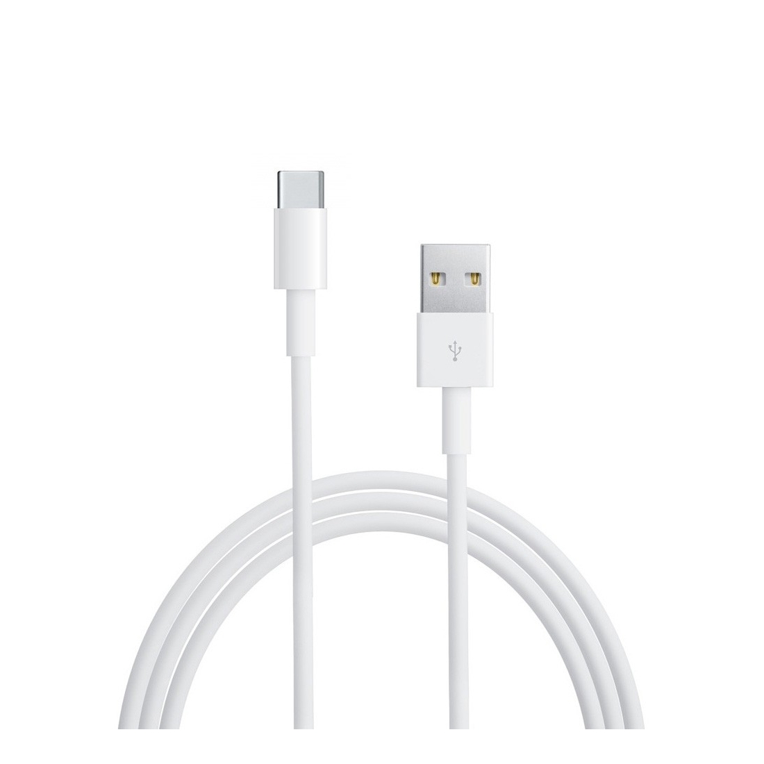 Câble Data USB-A 2.0 Réversible vers USB Type-C - 1 mètre - Blanc Sans Blister