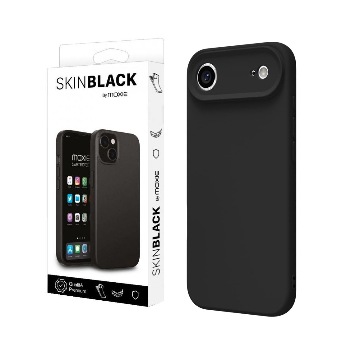 Coque de protection ultra fine noire pour iPhone 17 Air