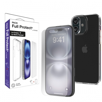 Pack 1 Housse TPU transparente + 1 verre trempé 2.5D iPhone 17