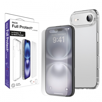 Pack Moxie 1 Housse TPU transparente + 1 verre trempé 2.5D iPhone 17 Air