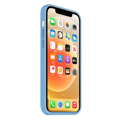 Coque Silicone Moxie BeFluo Fine et Légère pour iPhone 17 Pro, Intérieur Microfibre - Bleu acier