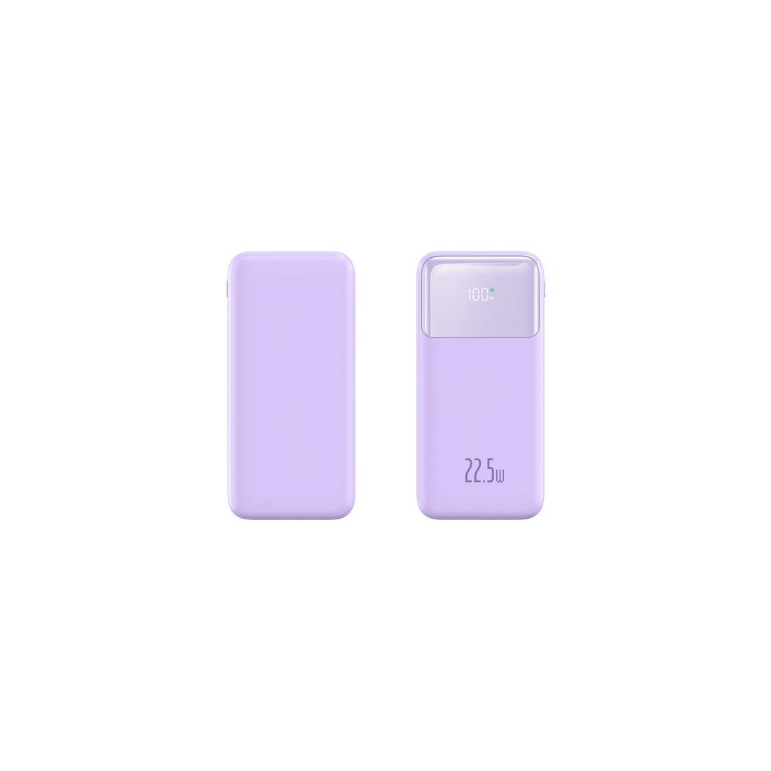 Batterie de secours avec affichage digital capacité 10000 mAh - Lavande