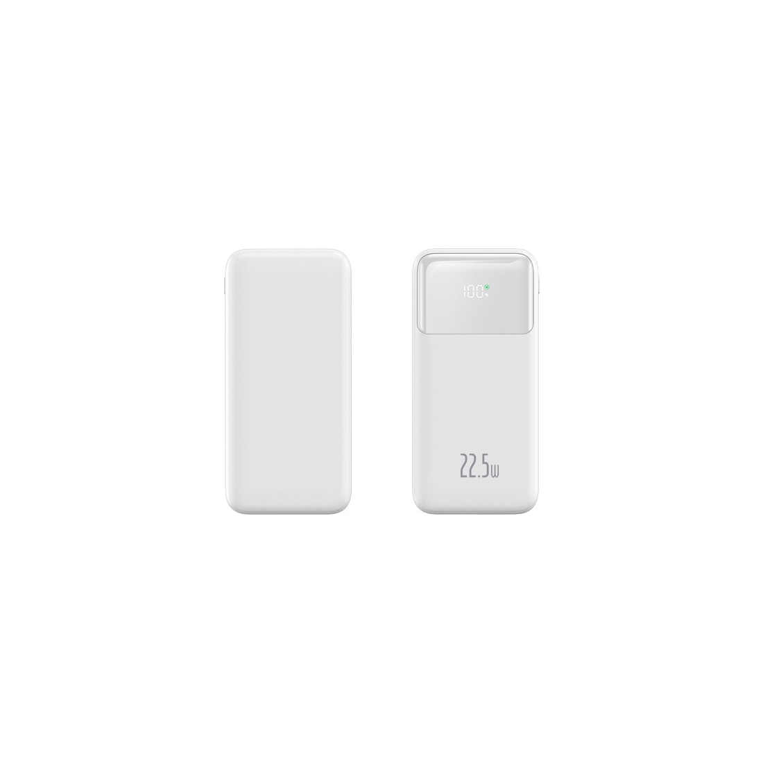 Batterie de secours avec affichage digital capacité 10000 mAh - blanc