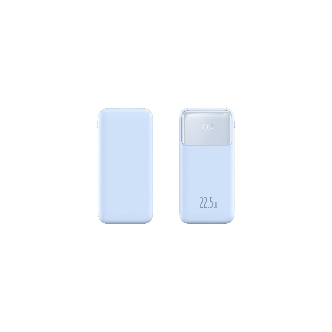 Batterie de secours avec affichage digital capacité 10000 mAh - Bleu clair