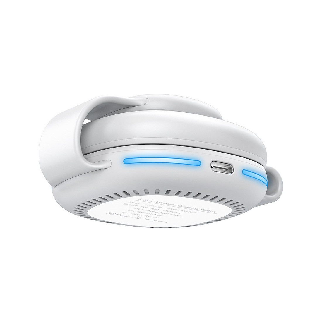 Station de charge sans fil 3 en 1 MagSafe 15W compacte - Blanc