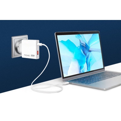 Chargeur secteur Moxie Air Power 65W GaN ultra plat - 2 ports