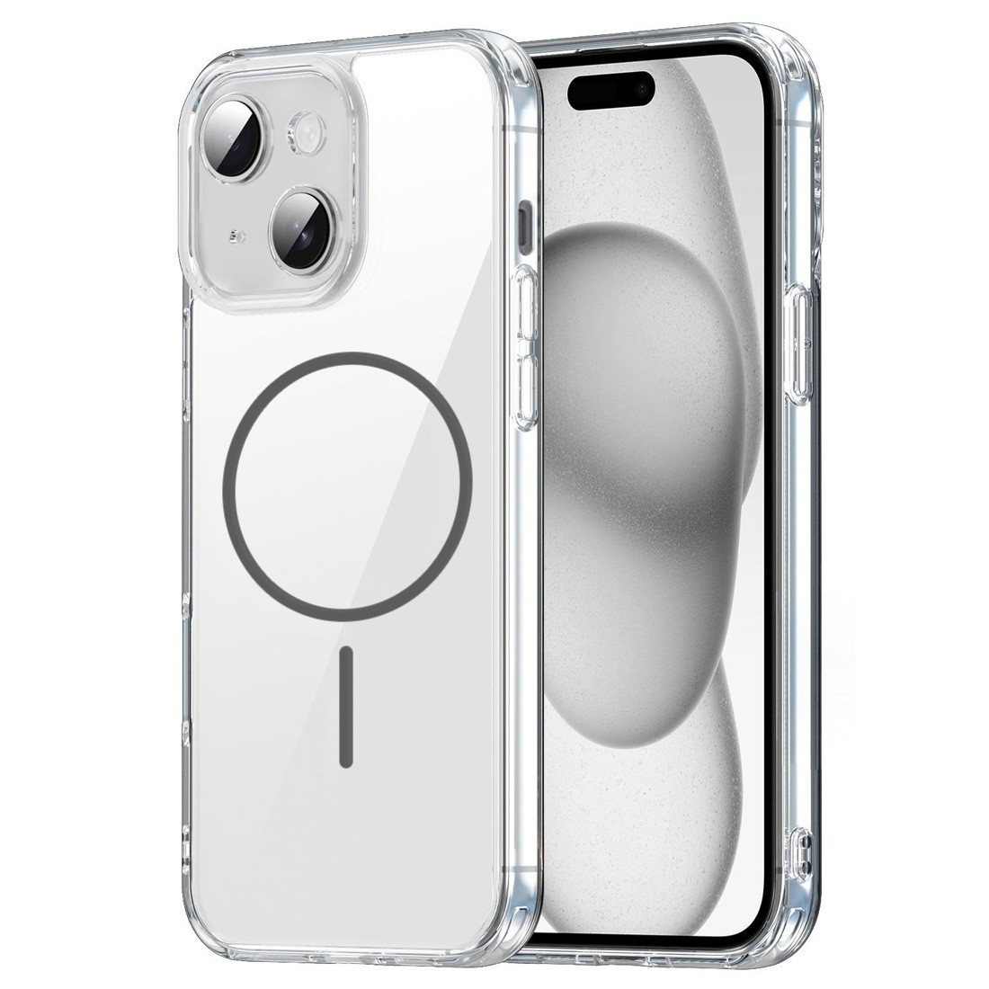 Coque TPU transparente iphone 14 avec magsafe couleur Gris