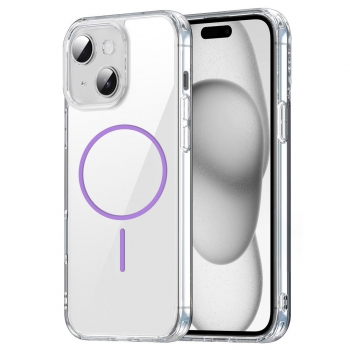 Coque TPU transparente iphone 14 avec magsafe - Violet