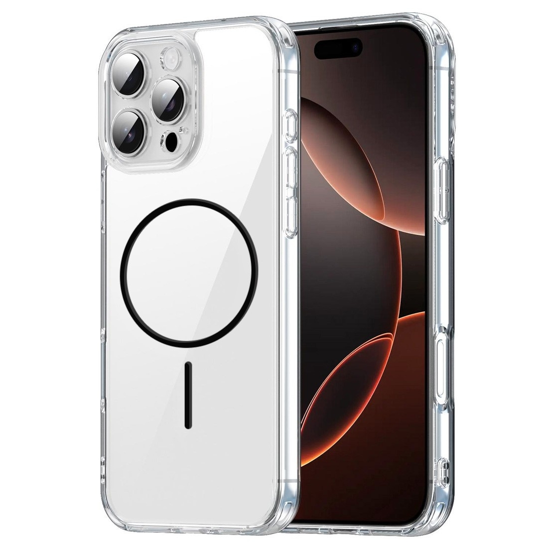 Coque TPU transparente iPhone 14 Pro avec magsafe couleur Noir