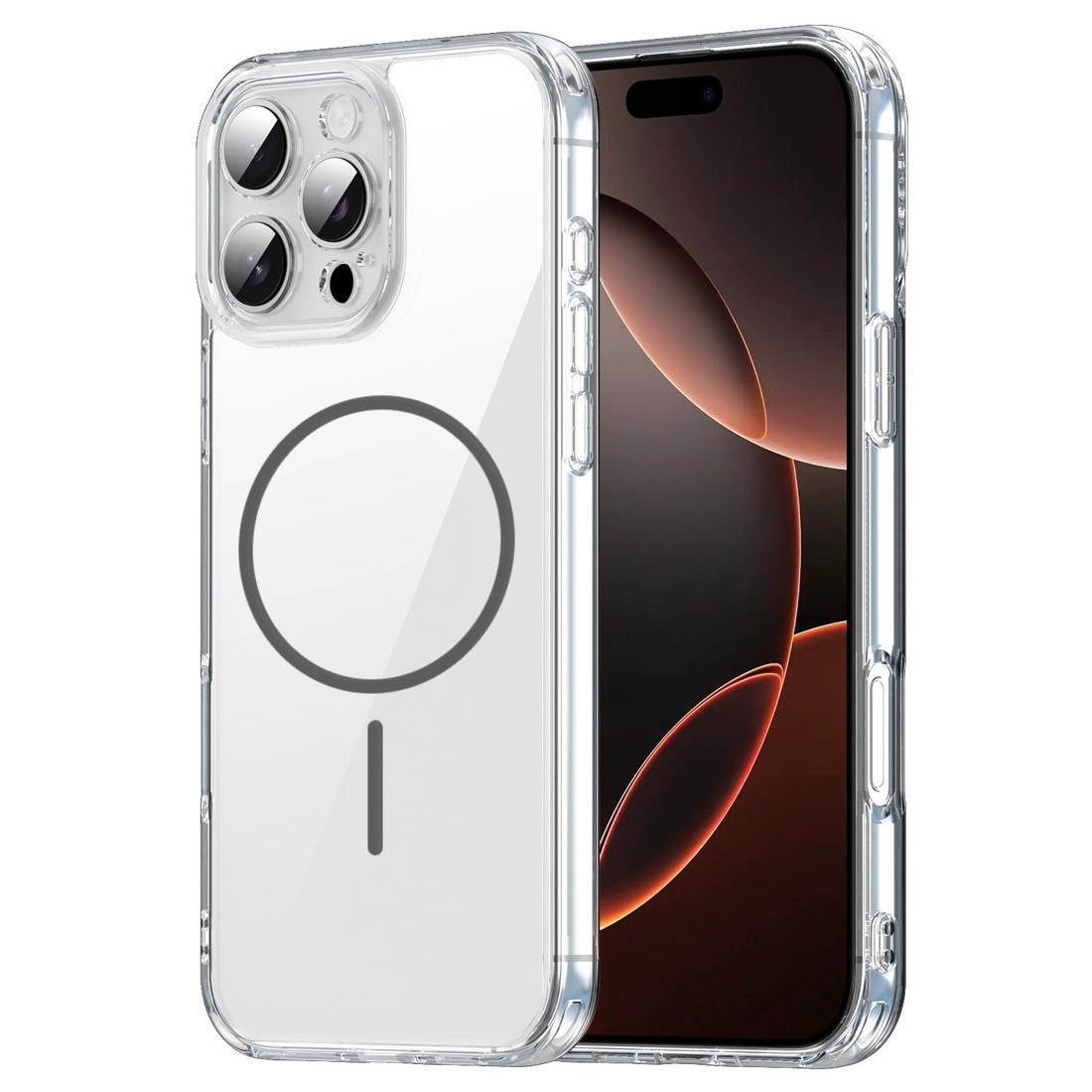 Coque TPU transparente iPhone 14 Pro Max avec magsafe couleur Gris