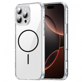 Coque renforcée transparente iPhone 15 Pro avec magsafe - Noir