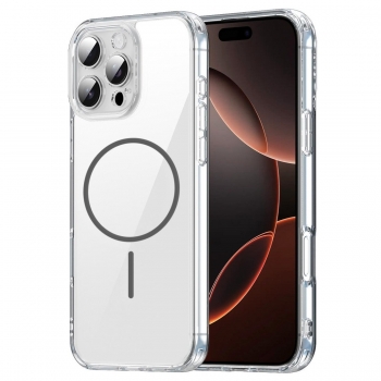 Coque renforcée transparente iPhone 16 avec magsafe - Gris