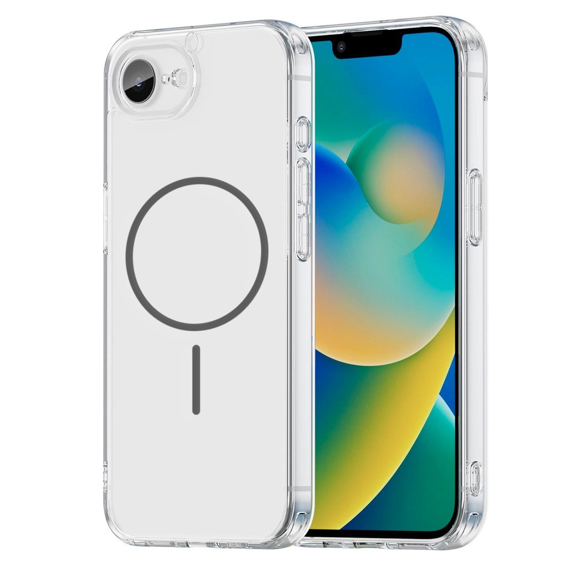 Coque renforcée transparente iPhone 16E avec magsafe - Gris