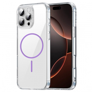 Coque renforcée transparente iphone 16 pro avec magsafe - Violet