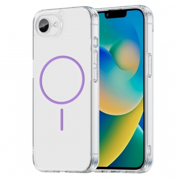 Coque renforcée transparente iphone 16E avec magsafe - Violet